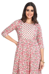 Nyra Cut Kurta set for Women Floral Print Kurti with Printed Pant and Dupatta